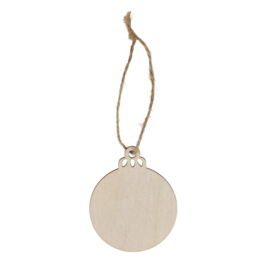 Weihnachtskugel in Form einer Holzkugel, Natur, Produktbild (3)