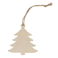 Baumförmiges Weihnachtsornament aus Holz, Natur
