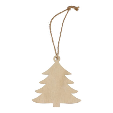 Baumförmiges Weihnachtsornament aus Holz, Natur, Produktbild (4)