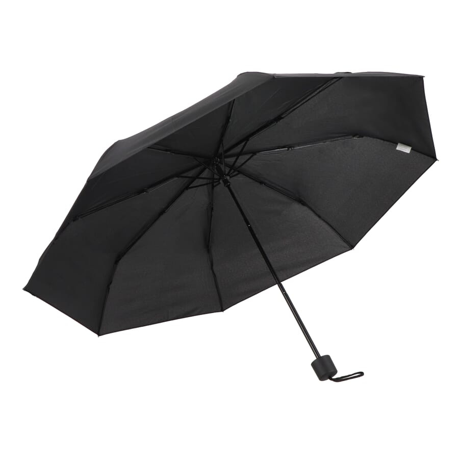 Congo 190T Pongee 21" Faltbarer Regenschirm, Schwarz, Produktbild (1)