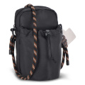 Crossbody Flaschenhalter-Tasche mit Paracord-Gurt, Schwarz
