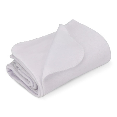 Polarfleece-Decke OEKO-TEX® Sublimation 130 x 170 cm 290 g/m², Weiss, Produktbild (3)