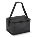 R-PET 6 Dosen-Kühltasche Non Woven 20x 13 x 12,5 cm 75g/m², Schwarz