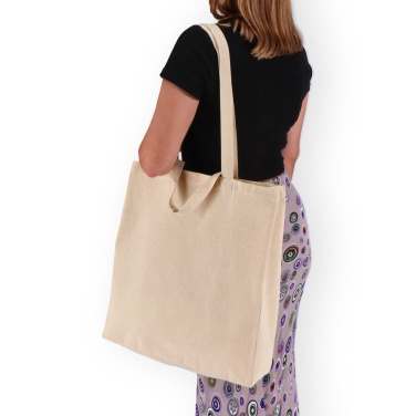 Tragetasche aus Baumwolle OEKO-TEX® 38 x 10 x 42 cm 140g/m², Ecru, Produktbild (2)