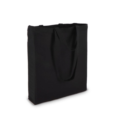 Tragetasche aus Baumwolle OEKO-TEX® 38 x 10 x 42 cm 140g/m², Schwarz, Produktbild (2)
