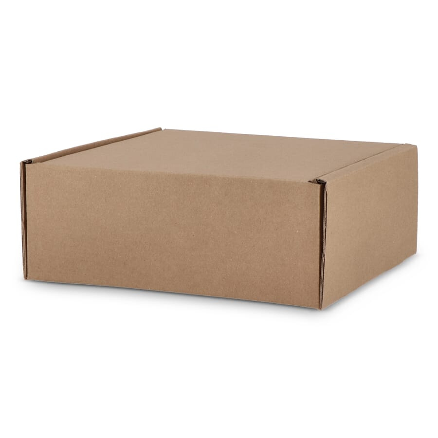Individuell gestalteter Geschenkkarton 24.3 x 24.3 x 9.9 cm, Braun, Produktbild (1)