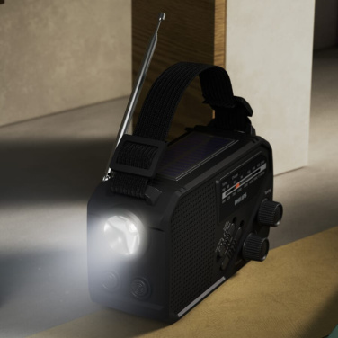 Philips TAR1609 Notfallradio mit analogem FM/AM-Tuner und Taschenlampe, Schwarz, Produktbild (2)