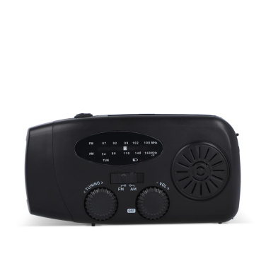 SafeSound Notfallradio mit Solar und Handaufzug, Schwarz, Produktbild (3)