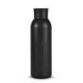 Sagaform Tekla Push Stahlisolierflasche mit Druckverschluss (recycelt) 500 ml, Schwarz