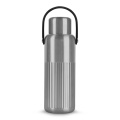 Sagaform Theo Thermosflasche (recycelt) 1 L, Silber