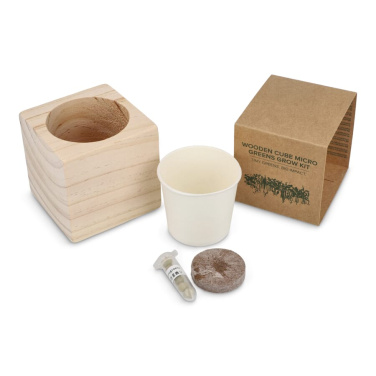 FSC-Holzpflanzgefäß-Set – Microgreens, Natur, Produktbild (2)