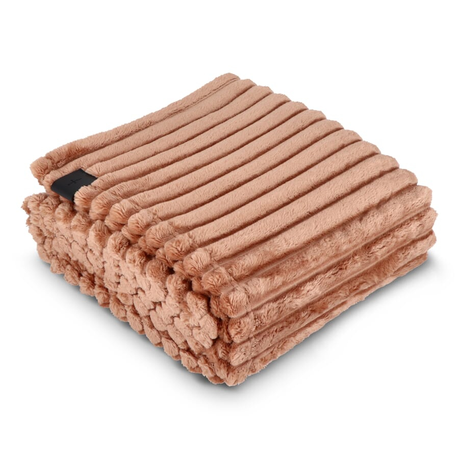 Sagaform Esther Recycelte Fleecedecke 130 x 170 cm, Hellbraun, Produktbild (1)