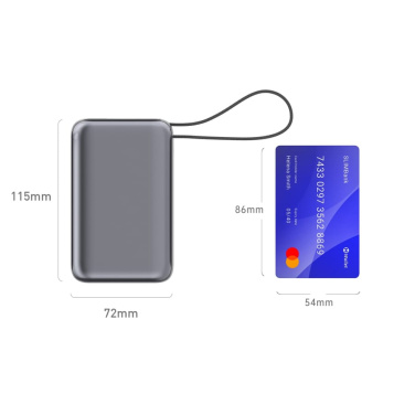 Nova Laptop 65W Powerbank mit integriertem USB-C-Kabel 30000 mAh, Dunkelgrau, Produktbild (3)