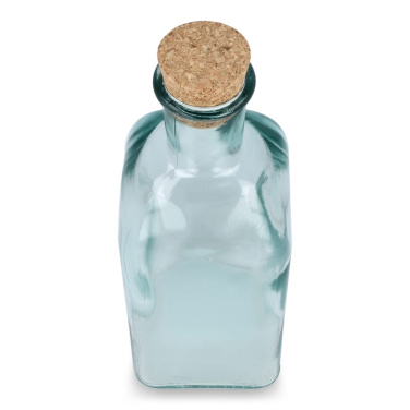 InSideOut Square Recycelte Glaswasserflasche ReuuZ mit Korkverschluss 500 ml, Transparent, Produktbild (4)