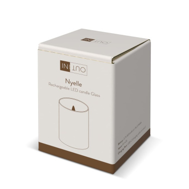 Nyelle Wiederaufladbare LED-Wachskerze im Glas, Braun, Produktbild (4)
