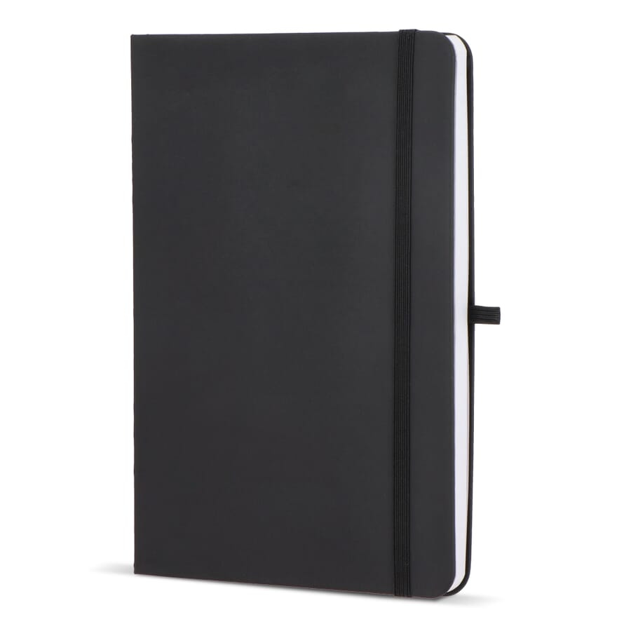 Notizbuch Olmo Hardcover PU A5 mit Haftnotizen, Schwarz, Produktbild (1)