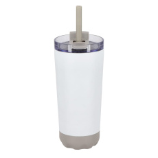 InSideOut doppelwandiger Norden-Trinkbecher aus Edelstahl mit Strohhalm, 600 ml