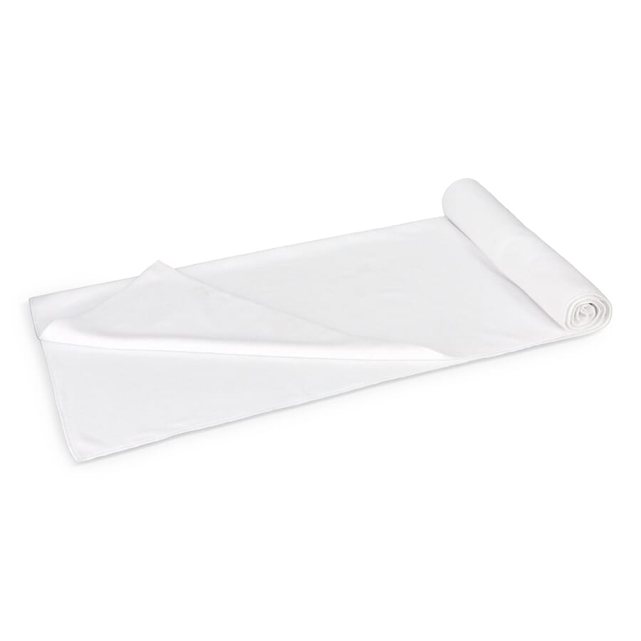 R-PET Frottierhandtuch 100x180 cm (300 g/m²) Sublimation, Weiss, Produktbild (1)