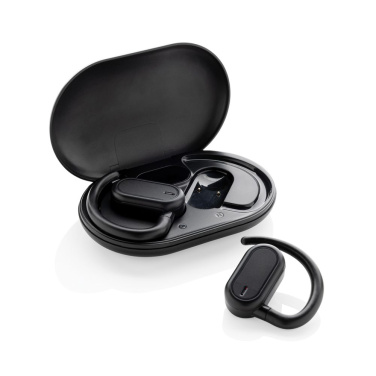 Fitsound TWS-Ohrhörer aus RCS recyceltem Kunststoff, Schwarz, Detailansicht (1)