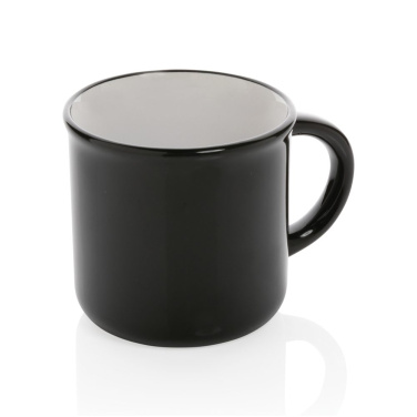 Vintage Keramiktasse, 280ml, Schwarz, Detailansicht (1)