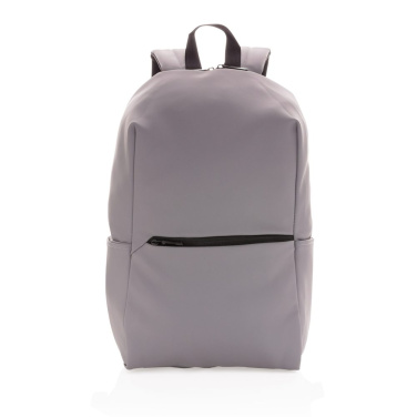 Schicker PU 15.6" Laptop-Rucksack, grau, Detailansicht (2)
