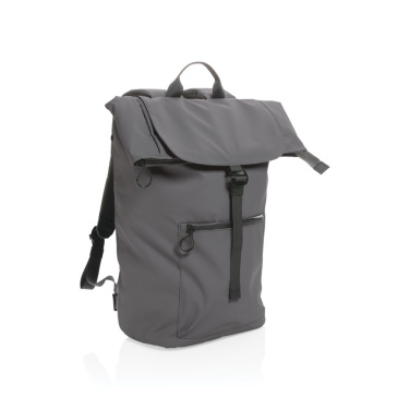 Impact AWARE™ RPET wasserabweisender 15.6" Laptop-Rucksack, Anthrazit, Detailansicht (1)