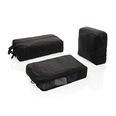 KENTO URBAN Packing Cube Set aus RCS recyceltem Nylon, Schwarz, Detailansicht (1)