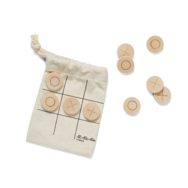 VINGA Tic-Tac-Toe Mini-Spiel, braun, Detailansicht (1)