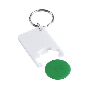 Trolex – Schlüsselanhänger mit Einkaufswagenchip, grün, zusätzliche Produktansicht 3
