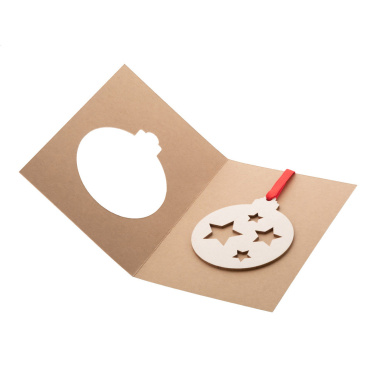TreeCard Eco – Weihnachtskarte, Kugel, natur, zusätzliche Produktansicht 2