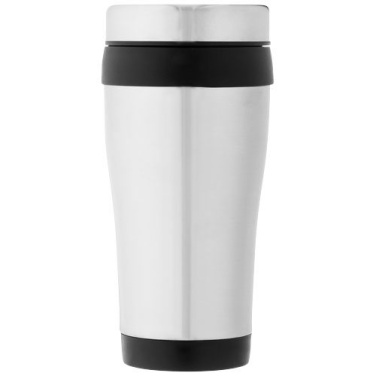 Elwood 410 ml Isolierbecher aus recyceltem Edelstahl, Schwarz, Produktbild, Durchgehend schwarz (1)
