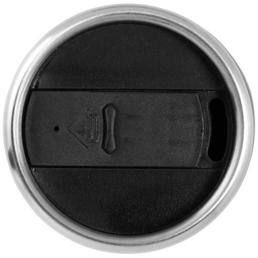 Elwood 410 ml Isolierbecher aus recyceltem Edelstahl, Schwarz, Produktbild, Durchgehend schwarz (2)