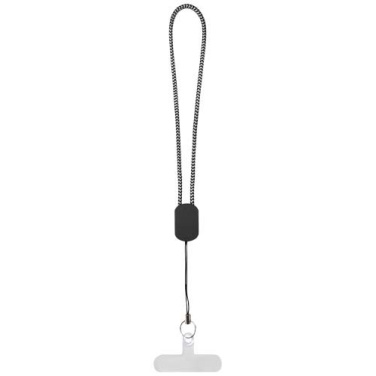 Arich RCS-Handschlaufe aus recyceltem Material mit integriertem 20-W-Ladekabel (Typ C), Schwarz, Produktbild (1)