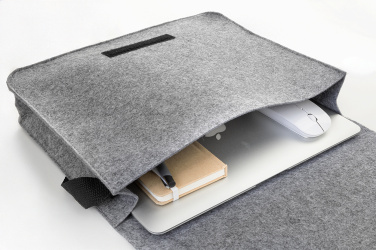 Refelt Courier – Umschlagtasche aus RPET-Filz, grau, zusätzliche Produktansicht 4