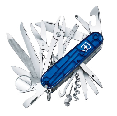 Taschenmesser SwissChamptransparent Victorinox, Blau, Produktbild (1)