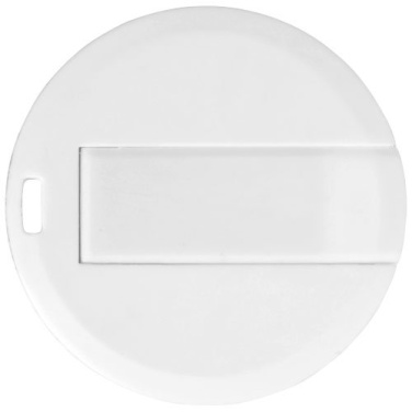 Round Credit Card USB-Stick – weiss, 32GB, Produktbild, Weiß (2)