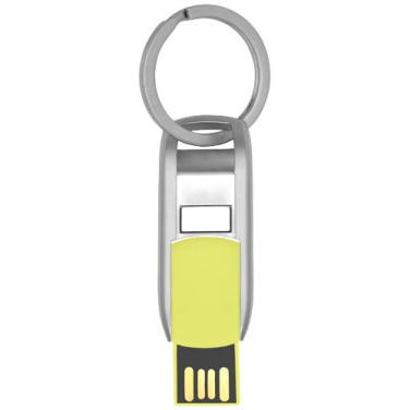Flip USB Stick – limone / silber, 32GB, Produktbild, Limette / Silber (2)