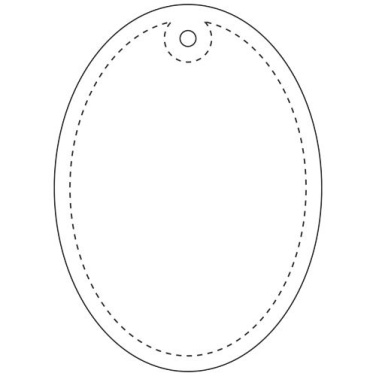 RFX™ H-12 ovaler reflektierender PVC-Anhänger – neongelb, Produktbild (2)