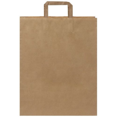 Kraftpapiertasche 80-90 g/m² mit flachen Griffen – 32 × 12 × 40 cm, Produktbild, Kraftbraun (1)