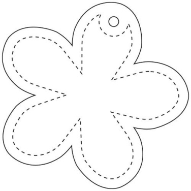 RFX™ H-13 leichter, reflektierender PVC-Anhänger Blume – neongelb, Produktbild (2)