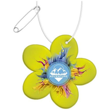 RFX™ H-13 leichter, reflektierender PVC-Anhänger Blume – neongelb, Produktbild (3)
