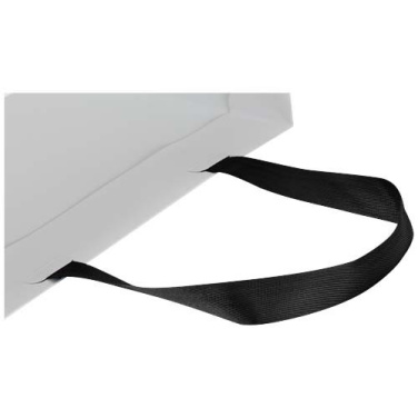 Smartfold Papiertüte, 210 g/m², mit Bandgriffen und Glanzlaminierung – 31 x 12 x 39 cm – schwarz, Produktbild (3)