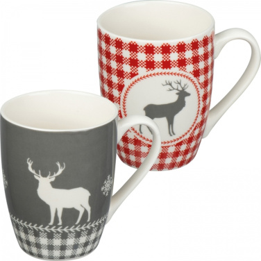 Set mit 2 Weihnachtsporzellanbechern, 300 ml, ARMIN, mehrfarbig, Produktbild (4)