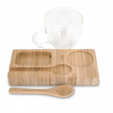 Tablett mit Tasse und Löffel FORMOSA 150 ml, Beige, Produktbild (1)