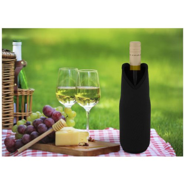 Nomen Weinmanschette aus recyceltem Neopren, Durchgehend schwarz, Produktbild (3)