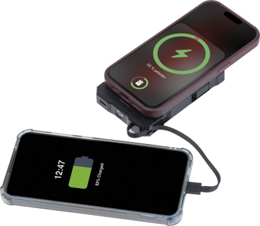 Solar-Powerbank 10 000 mAh BREDA, Schwarz, Produktbild (2)