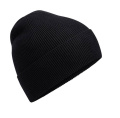 Feinstrickmütze aus Bio-Baumwolle, schwarz