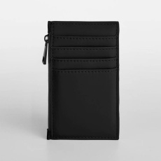 Kartenhalter aus mattem PU, schwarz
