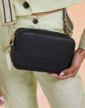 Elegante, strukturierte Umhängetasche, schwarz - Bagbase (2)