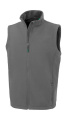 Herren-Softshelljacke aus recyceltem, zweilagigem Material, bedruckbar, schwarz-weiß, Workguard Grau